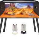 Prolee Reptile Terrarium, Lizard Tank Up to 68 Gallons, Bearded Dragon Tank with Roof Door, Snake Tank with Built-in Lamp Fixture and Switch, with Leg Stand (Black, 68 Gallons, 48" Length)