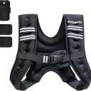 PACEARTH Weighted Vest, 6lb Weight Vest with Reflective Stripe for Workout, Strength Training, Running, Fitness, Muscle Building, Weight Loss, Weightlifting (Black)