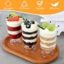 60 Pack 3 Oz Mini Dessert Cups Disposable Appetizer Cup Goblet,Pedestal Clear Plastic Wine Glasses Parfait Appetizer Cups Serving Bowls for Tasting Party, Wedding, Birthday