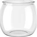 Pawfly 0.5 Gallon Mini Plastic Fish Bowl, Unbreakable Small Fishbowl Desktop Aquarium, Clear Round Plastic Fish Tank for Small Fish, Shatterproof Betta Fish Tank Goldfish Bowl, Decorative Globe Vase