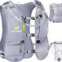 N NEVO RHINO Running Vest, Small Hydration Running Water Vest with 1.5L Water Bladder Bag, Lightweight Hydration Pack Backpack Multi-Pocket for Hiking Race Trail Marathon for Women Men (Gray)