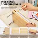 JUPEAN Book Press7.9x11.6 Wooden Book Binding Press Bookbinding Kit Portable and Easy Assemble Books Binding Kits Flower Press for DIY Bookbinding