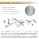 152 Pieces #10-24 x 1/4", 5/16", 3/8", 1/2", 5/8", 3/4", 1", 1-1/4", Button Head Socket Cap Screws Nuts Washers Assortment Kit, 304 Stainless Steel, Fully Machine Thread