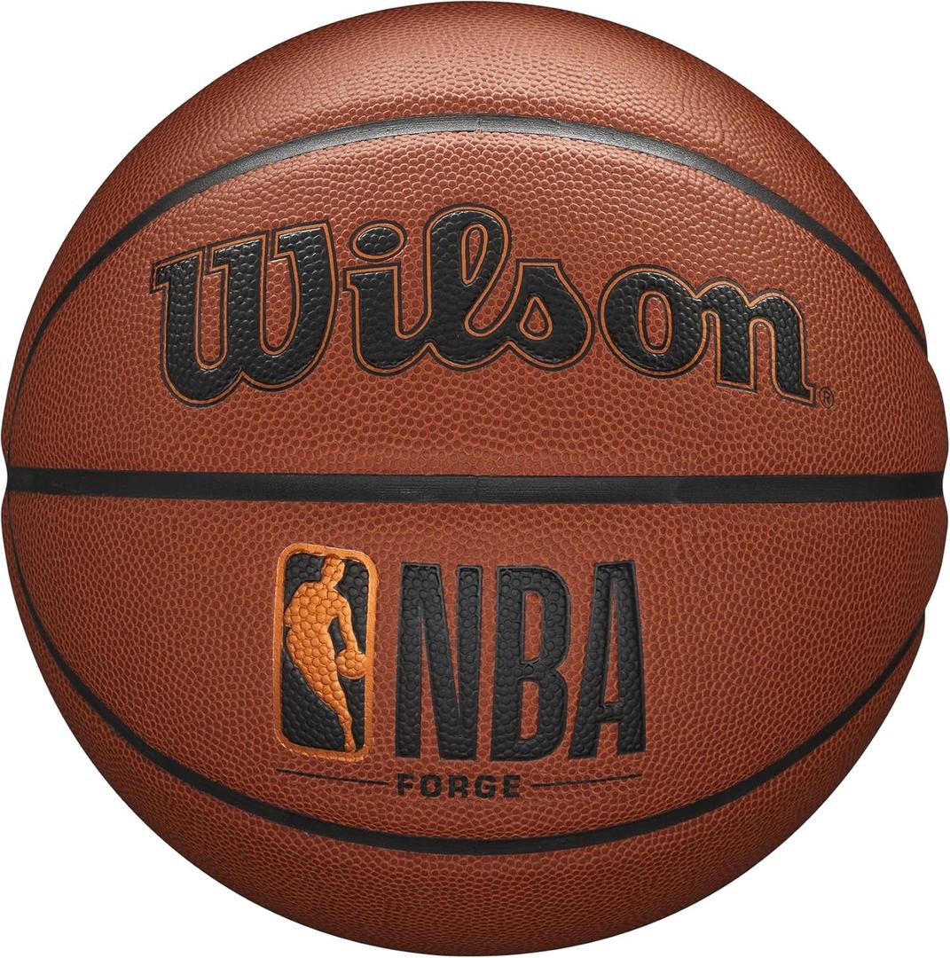 WILSON NBA Forge Series Indoor/Outdoor Basketballs (Size 7 - 29.5", Brown)