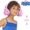 Peppa Pig - Kids Bluetooth Headphones, Wireless & Wired Over-Ear Headphones with Safe Volume, Adjustable Headband, Rechargeable Battery & Stereo Sound Perfect for School, Home, & Travel