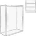 2 Pack Acrylic Display Case, 2/3 Layer Adjustable Figure Display Case, Wall-Mounted Dustproof Showcase for Collectibles Action Figure (2, 3 Tiers)