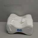 Everlasting Comfort Memory Foam Knee Pillow for Side Sleepers  Sciatica Pain Relief Pillow, Adjustable Strap Support  Leg Pillows for Sleeping Alignment, Knees, Back & Hip Cushion (White)