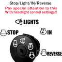 4 x Ignition Switch with Key 4-Position 7-Terminals Compatible with Husqvarna CraftsMan John Deere MTD Murray Riding Lawn Mower 175566 175442 163968 532175566 925-1741 GY20074 94762 Black