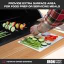 Iron Forge Tools 26x12 Composite Folding Grill Shelf Accessory - Pellet Smoker Barbeque Charcoal Grill Accessories - Compatible with Traeger Pro, Ironwood Texas Elite, Eastwood