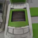 Mueller Pro-Series All-in-One, 12 Blade Mandoline Slicer for Kitchen, Food Chopper, Cucumber Slicer and Spiralizer, Cutter, Dicer, Grater, Gifts for Mom, Kitchen Essentials, White Sand/Green
