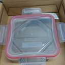 Pyrex Freshlock Glass Food Storage Container, Airtight & Leakproof Locking Lids, Freezer Dishwasher Microwave Safe, 4 Cup (Square)