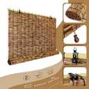 Bamboo Roll-up Shade,2 Pack Roller Shutters Retro Curtains,47" W x 71" H Window Blinds for Outdoor Patio