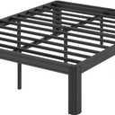 14 in High Platform Queen Bed Frame No Box Spring Needed, Heavy Duty Bed Frame Queen Size, Reinforced Metal, Rounded Edge, Easy Assembly