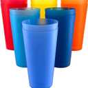 AOYITE Large Plastic Cups Reusable - 32 oz Water Tumblers Unbreakable Drinking Glasses set of 12 - BPA Free Dishwasher Safe Big Plastic Cups for Kids Kitchen Camping Party Outdoor (Assorted)