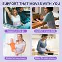 Fit Geno Back Brace for Lower Back Pain Women: Adjustable Lumbar Support Brace for Pain Relief - Breathable Waist Belt for Comfort - L/XL