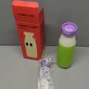 CHAKO LAB Insulated Stainless Steel Water Bottle with Two Strap | BPA-Free Leak Proof | 17oz Bottle with Spout Lid & Straw | Melon Cheese