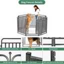 40 Inch Dog Playpen Outdoor, 8 Panels Puppy Playpen Heavy Duty Dog Play Pen Indoors, Rust Resistant Dog Pen for Large/Medium/Small Dogs, Dog Fence for RV Camping