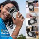 Compatible with Google Pixel 9/9 Pro Phone Case with Tempered Glass Screen Protector, 360 Rotatable Ring Holder Kickstand Shockproof Protective Cover Case for Google Pixel 9/9 Pro 5G 2024 - Clear