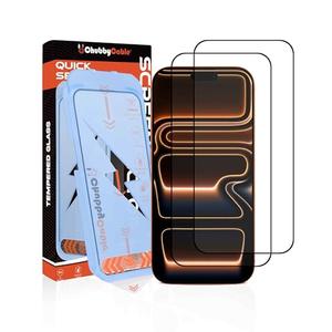 chubbycable 2PCS ChubbyShield Ultra for iPhone 17 Pro HD Tempered Glass Screen Protector, Ultra-easy Install Box, Auto Dust-Elimination & Bubble Free
