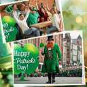 Jetec 1 Pack 4.5 ft St. Patrick's Day Green Shamrocks Cardboard Cutout Stand up Life Size St. Patrick's Day Irish Party Decorations Backdrop Photo Prop Shamrock Gold Pot Coin Cutout