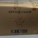 Big High Back Home Office Chair, Ergonomic Computer Chair with Lumbar Support, Height Adjustable Swivel Task Chair with Arms and Footrest (High Back-Coffee)