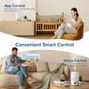 LEVOIT Smart Cool Mist Top Fill Humidifiers for Bedroom with Sensor, Auto Humidity Setting, APP & Voice Control, Essential Oil Diffuser, Ultra Quiet Operation, Super Easy Top Fill, 3L, White