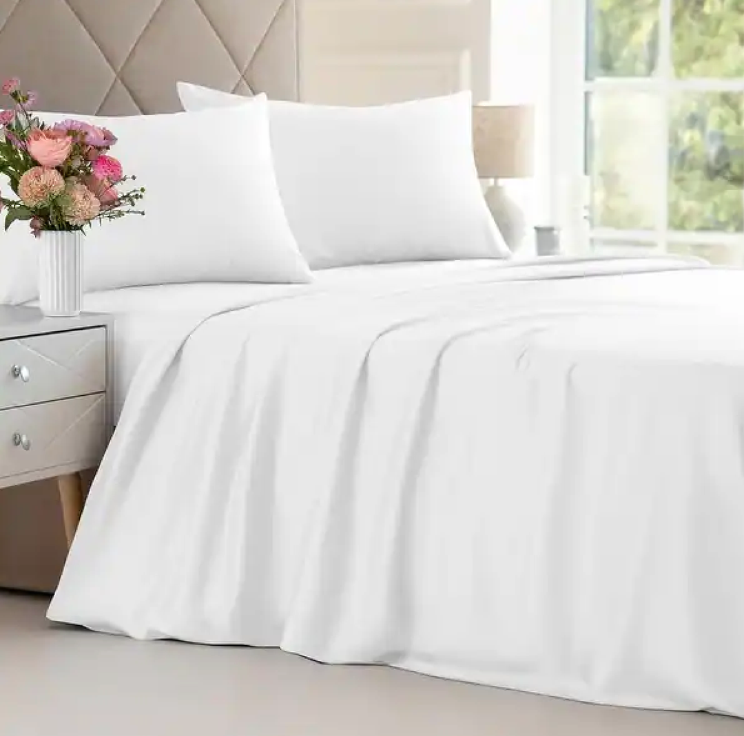 CGK Linens Solid Rayon From Bamboo, Soft Bed Sheet, Queen 