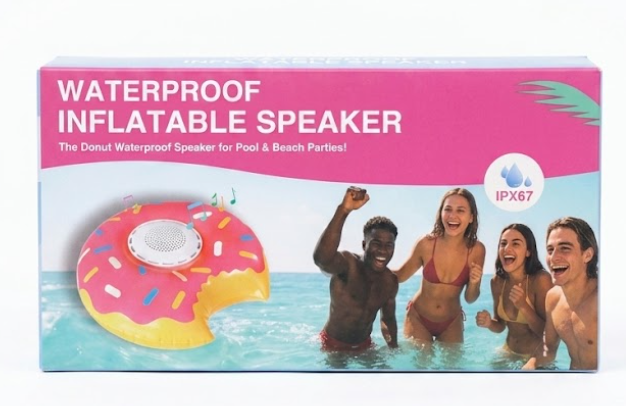 Waterproof Inflatable Speaker, The Donut Waterproof Speaker for Pool & Beach Parties