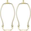 Lamp Harp Holder, 6 Inch Polished Brass Detachable Harp for Table and Floor Lamps 2 Pcs