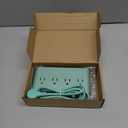 TESSAN Ultra Thin Flat Extension Cord 5 FT, Slim Power Strip with USB Ports (1 USB C), Surge Protector Flat Plug Wall Charger with 3 Outlets for Office, School, Dorm Room Essentials (Grey White)