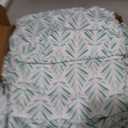 Amazon Basics Lightweight Breathable Wrinkle Resistant Microfiber 4-Piece Bed Sheet Set with 14-Inch Deep Pockets, Full, Aqua Fern, Printed