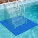 PAMASE Pool Ladder Mat for Above Ground Pools, 45" x 45" | Non-Slip Textured Swimming Pool Step Pad, Vinyl Liner Protector, for Steps and Stairs, Easy to Trim