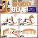 4 x 2-Pack Clear Wood Glue, Fast Drying Wood Glue for Furniture Heavy Duty, Woodworking, Waterproof Strong Adhesive for DIY Crafts, Flooring | Strong Bond for Hardwood, Softwood & MDF