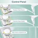 Bidet Attachment for Toilet, Ultra-Slim, Self Cleaning, Dual Nozzle, Feminine & Posterior Wash, Fresh Cold Water Sprayer, for Existing Toilets Seat, Baday Beday Badette Bedette, Silver