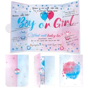 4 x Ideas Gender Reveal Guest Book Easter Gifts Best Gender Reveal Gifts for Parents to Be 2026 Boy or Girl Genders Reveals Gift Ideas Genders Reveals Decorations Party Games Christmas Guestbook