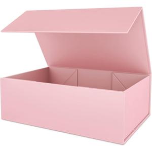 Pink Gift Box 12" x 6" x 4" with Magnetic Closure Lid Gifts Boxe for Presents,Bridesmaid Gifts Boxes,Cute Box,Birthday Gift Boxe,Luxury for Gifts Packaging, Magnetic Gift Boxes for Wrapping Gifts (Pink)