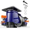 Leveling Casters with Ratchet Handle Design Total Capacity 2200Lbs Heavy Duty Casters Set of 4 Workbench Casters with Adjustable Leveling Pads