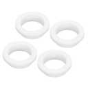 MECCANIXITY 4Pcs Snap Rubber Grommet Hole Plug Mount Dia 30mm ID 25mm H 10mm Narrow Groove Width 2.5mm Seal Anti-Scratch for Electrical Box Cable Pipe White