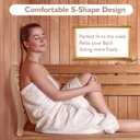 Sauna Backrest Sauna Accessories Wooden Slip-Resistant Non-Toxic Comfortable S-Shape Design Sauna Chair with Back, Sauna Accessories for Any Barrel or Infrared Sauna
