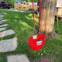 KINSPORY Toddler Swing, 59" Coated Heavy-Duty Iron Chains Baby Swing Outdoor, High Back Full Bucket Infant Swing Seat with Tree Straps for Swing Sets Backyard Outdoor Indoor (Red)