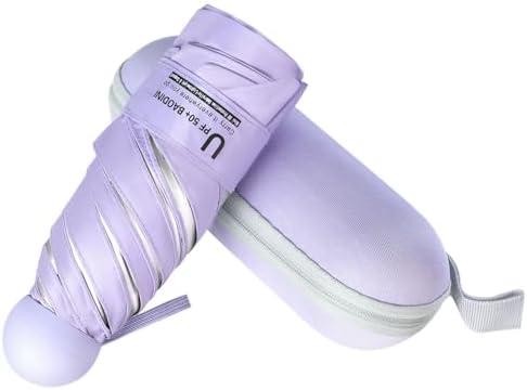 BAODINI Travel Mini Umbrella for Purse With Case Small Compact UV Sun Protection Sun Lightweight Tiny Pocket Umbrella for Women Girls and Men