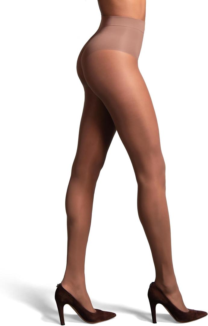 L'eggs Bare Contour Luminous Skin Women's Tights Contour High Cut Panty, Smoothing Tummy Control, Sheer Airbrushed Finish