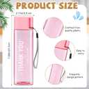 Maxdot 24 Pcs Thank You Water Bottles Bulk 17 oz Employee Appreciation Gifts Plastic Water Bottle Reusable Cup Inspirational Thank You Gift for Coworker Teacher Nurse Recognition Birthday(Pink)