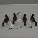 Rustic Brown Cast Iron Hooks Decorative Shabby Chic Wall Mounted Hook Set of 4 for Coats, Bags, Towels & More Vintage Farmhouse Decor
