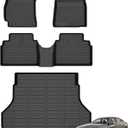 Floor Mats & Cargo Liner for Hyundai Elantra/Elantra N 2021-2026 (Not for Hybrid) All Weather Automotive TPE Liners Set Anti-Slip Waterproof Floor Liners Accessories (Car Mats+Trunk Mat) Black