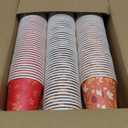 Maxcheck 300 Pcs Fall Thanksgiving Paper Cups 4 oz Disposable Coffee Espresso Cups Pumpkin Maple Leaves Paper Cups 6 Styles Autumn Drink Drinkware for Chocolate Tea Cocoa Beverage Harvest Party Office