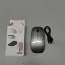 Kovess Wireless Bluetooth Mouse for Mac Air MacBook Pro Laptop PC Pad Optical Rechargeable Silent Mouse with Jiggler Mode Dual Mode Switch Bluetooth 5.2/3.0 and 2.4G USB-A & USB-C Receiver Gray