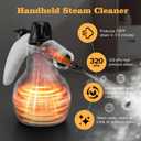 TICYACK Handheld Steam Cleaner, Steam Cleaner with 16 PCS Accessory & Safety Lock, Capacity, Multi-Surface Deep Cleaning for Home, Car, Bathroom, Grout, Floor, Window(White/Black)