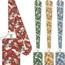 4 Pack Halloween Cute Lanyards for ID Badges Holder for Cruise Ship Cards Lanyard with ID Holder with Hard Card Case, Teacher Student Office Gifts