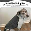 Tooth & Honey Dog Shirt for Large Dogs Breathable Cotton & Spandex Pullover with Full Underbelly Coverage for Allergy Relief & Sun Protection (Large, Grey Dog Shirt)